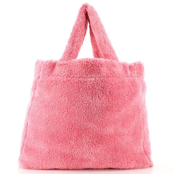 Prada Logo Tote Terry Cloth Pink - Picture 4 of 7